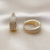 Argolla Huggie 02.283.0270.15 Oro Laminado, con Blanca Zirconia Cubica, Pulido, Tono Dorado