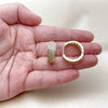 Argolla Huggie 02.283.0274.20 Oro Laminado, con Blanca Zirconia Cubica, Pulido, Tono Dorado