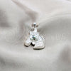 Dije Elegante 05.393.0003 Plata Rodinada, Diseño de Caballo, Pulido, Tono Plateado