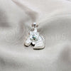 Dije Elegante 05.393.0003 Plata Rodinada, Diseño de Caballo, Pulido, Tono Plateado