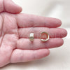 Argolla Huggie 02.196.0230.14 Oro Laminado, Diamantado, Tres Tonos