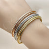 Aro Trio 07.170.0058 Oro Laminado, Diseño de Torcido, Pulido, Tres Tonos (06 MM Thickness, One size fits all)