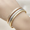 Aro Trio 07.170.0062 Oro Laminado, Diamantado, Tres Tonos (Thickness, One size fits all)