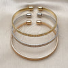 Aro Trio 07.170.0062 Oro Laminado, Diamantado, Tres Tonos (Thickness, One size fits all)
