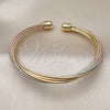 Aro Individual 07.170.0051.1 Oro Laminado, Diseño de Torcido, Diamantado, Tres Tonos (06 MM Thickness, One size fits all)