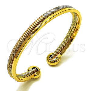 Aro Individual 07.170.0063 Oro Laminado, Diseño de Torcido, Pulido, Tres Tonos (Grosor 06.2 MM, Talla Unica)