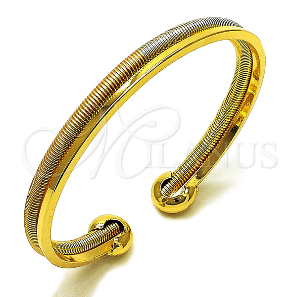 Aro Individual 07.170.0063 Oro Laminado, Diseño de Torcido, Pulido, Tres Tonos (Grosor 06.2 MM, Talla Unica)