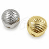 Argolla Huggie 02.195.0359.15 Oro Laminado, Diseño de Bola, Diamantado, Tono Dorado