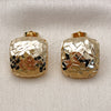 Arete Dormilona 02.163.0387 Oro Laminado, Diamantado, Tono Dorado