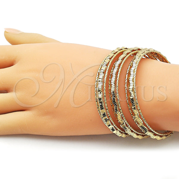 Aro Trio 07.282.0043 Oro Laminado, Diamantado, Tono Dorado (09 MM Thickness, One size fits all)