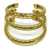 Aro Trio 07.282.0043 Oro Laminado, Diamantado, Tono Dorado (09 MM Thickness, One size fits all)