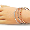 Aro Trio 07.282.0044 Oro Laminado, Diamantado, Tres Tonos (04 MM Thickness, One size fits all)