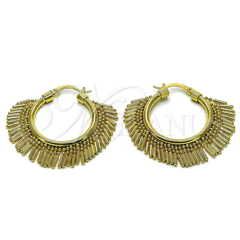 Argolla Mediana 02.282.0040.30 Oro Laminado, Diseño de Bola, Pulido, Tono Dorado
