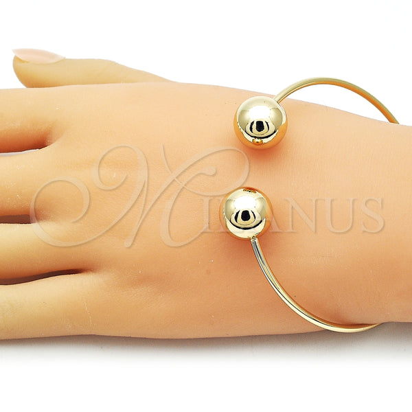 Aro Individual 07.213.0017 Oro Laminado, Diseño de Bola, Pulido, Tono Dorado (02 MM Thickness, One size fits all)