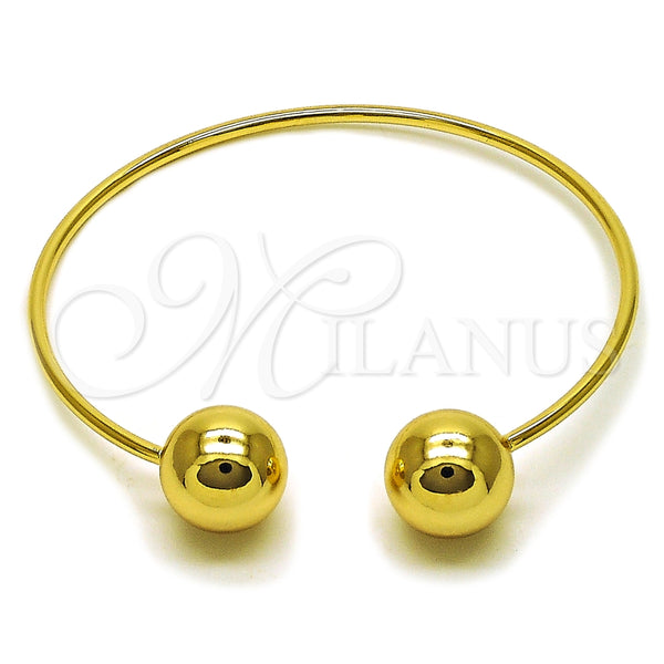 Aro Individual 07.213.0017 Oro Laminado, Diseño de Bola, Pulido, Tono Dorado (02 MM Thickness, One size fits all)