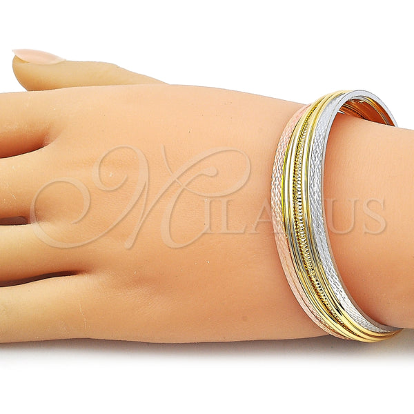 Aro Individual 07.170.0069 Oro Laminado, Diamantado, Tres Tonos (Thickness, One size fits all)