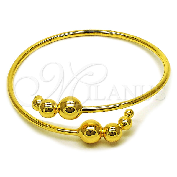 Aro Individual 07.170.0072 Oro Laminado, Diseño de Bola, Pulido, Tono Dorado (Thickness, One size fits all)