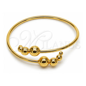 Aro Individual 07.170.0072 Oro Laminado, Diseño de Bola, Pulido, Tono Dorado (Thickness, One size fits all)
