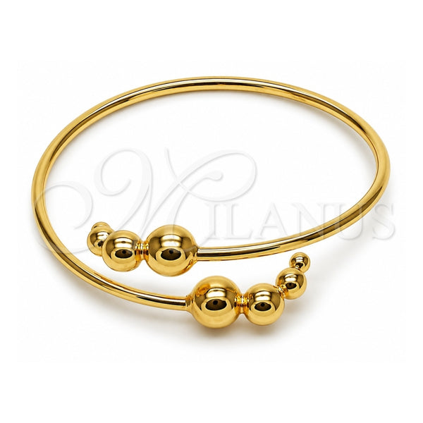 Aro Individual 07.170.0072 Oro Laminado, Diseño de Bola, Pulido, Tono Dorado (Thickness, One size fits all)