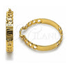 Argolla Mediana 02.170.0514.40 Oro Laminado, Diseño de Miami Cubana y Amor, Pulido, Tono Dorado