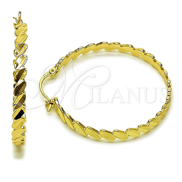 Argolla Mediana 02.170.0517.40 Oro Laminado, Diamantado, Tono Dorado