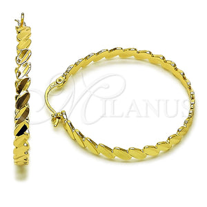 Argolla Mediana 02.170.0517.40 Oro Laminado, Diamantado, Tono Dorado