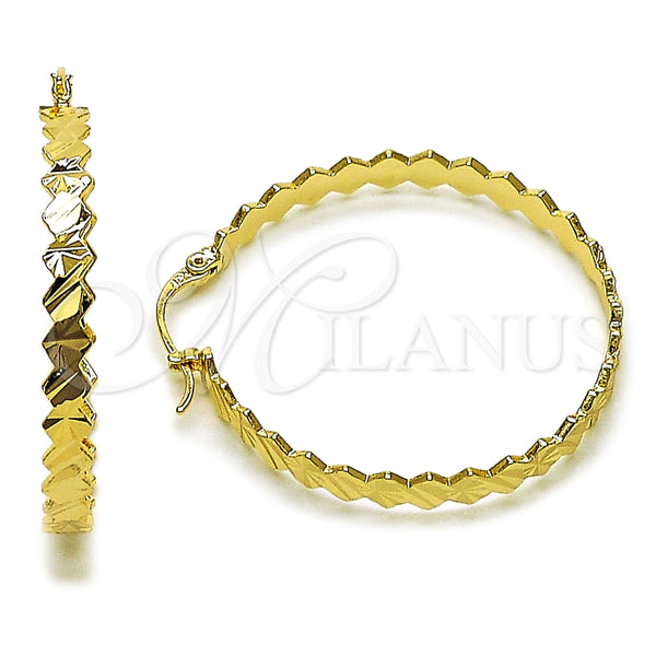 Argolla Mediana 02.170.0518.40 Oro Laminado, Diamantado, Tono Dorado