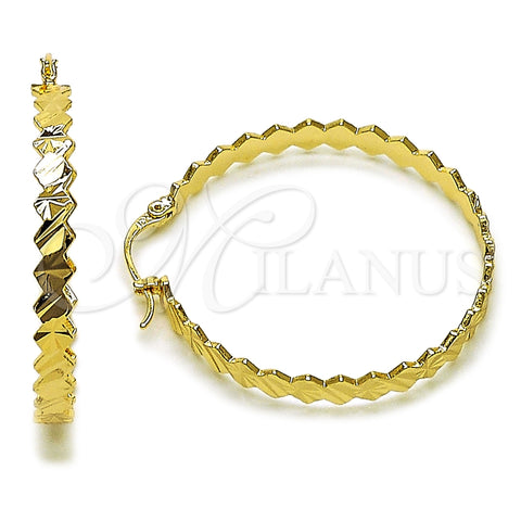 Argolla Mediana 02.170.0518.40 Oro Laminado, Diamantado, Tono Dorado