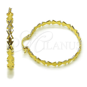 Argolla Mediana 02.170.0520.40 Oro Laminado, Diamantado, Tono Dorado