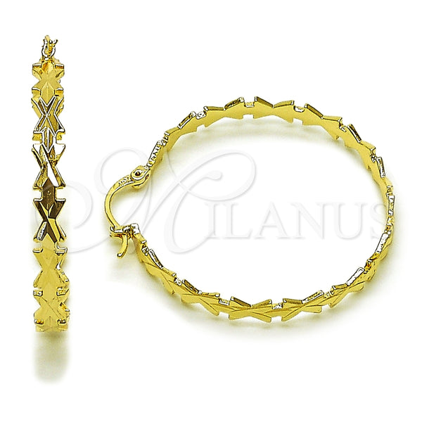 Argolla Mediana 02.170.0520.40 Oro Laminado, Diamantado, Tono Dorado