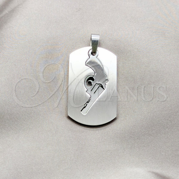 Dije Elegante 05.63.1177 Acero Inoxidable, Pulido, Tono Plateado