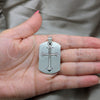 Dije Religioso 05.63.1180 Acero Inoxidable, Diseño de Cruz, Pulido, Tono Plateado