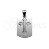 Dije Religioso 05.63.1181 Acero Inoxidable, Diseño de Cruz, Pulido, Tono Plateado