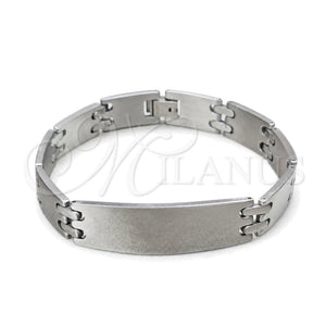 Pulsera Solida 03.63.22911.08 Acero Inoxidable, Pulido, Tono Plateado (12 MM Thickness, 8 Inches Length)