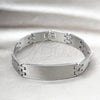 Pulsera Solida 03.63.22911.08 Acero Inoxidable, Pulido, Tono Plateado (12 MM Thickness, 8 Inches Length)