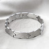 Pulsera Solida 03.63.22912.08 Acero Inoxidable, Pulido, Tono Plateado (12 MM Thickness, 8 Inches Length)