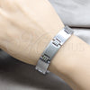 Pulsera Solida 03.63.22915.08 Acero Inoxidable, Pulido, Tono Plateado (13 MM Thickness, 8 Inches Length)