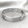 Pulsera Solida 03.63.22915.08 Acero Inoxidable, Pulido, Tono Plateado (13 MM Thickness, 8 Inches Length)