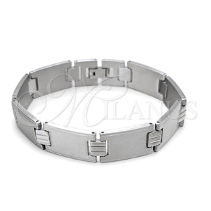 Pulsera Solida 03.63.22915.08 Acero Inoxidable, Pulido, Tono Plateado (13 MM Thickness, 8 Inches Length)