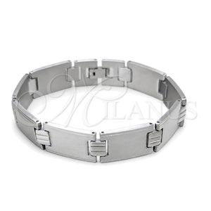 Pulsera Solida 03.63.22915.08 Acero Inoxidable, Pulido, Tono Plateado (13 MM Thickness, 8 Inches Length)