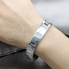 Pulsera Solida 03.63.22925.08 Acero Inoxidable, Pulido, Tono Plateado (13 MM Thickness, 8 Inches Length)