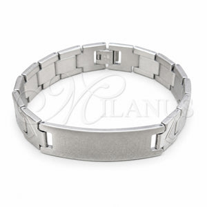 Pulsera Solida 03.63.22925.08 Acero Inoxidable, Pulido, Tono Plateado (13 MM Thickness, 8 Inches Length)