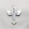 Dije Religioso 05.63.1190 Acero Inoxidable, Diseño de Cruz, Pulido, Tono Plateado
