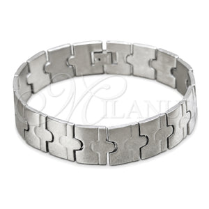 Pulsera Solida 03.63.22928.08 Acero Inoxidable, Pulido, Tono Plateado (16 MM Thickness, 8 Inches Length)
