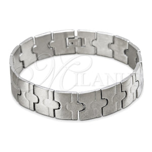 Pulsera Solida 03.63.22928.08 Acero Inoxidable, Pulido, Tono Plateado (16 MM Thickness, 8 Inches Length)