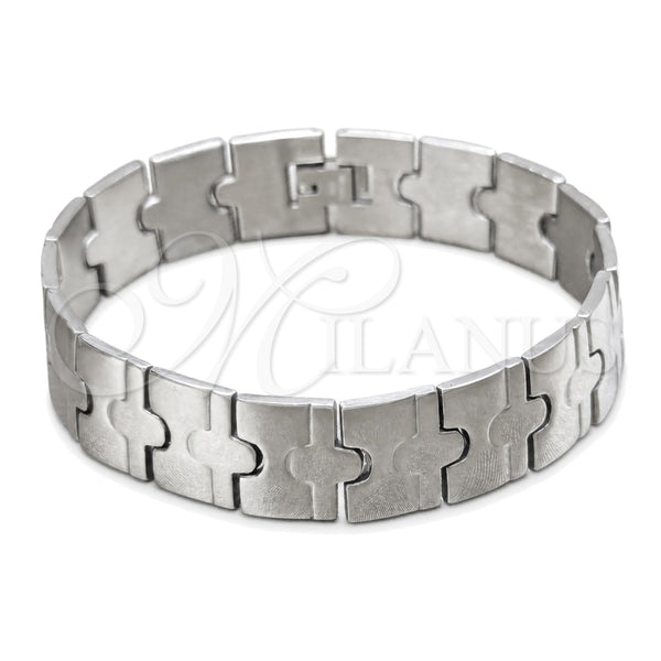 Pulsera Solida 03.63.22928.08 Acero Inoxidable, Pulido, Tono Plateado (16 MM Thickness, 8 Inches Length)