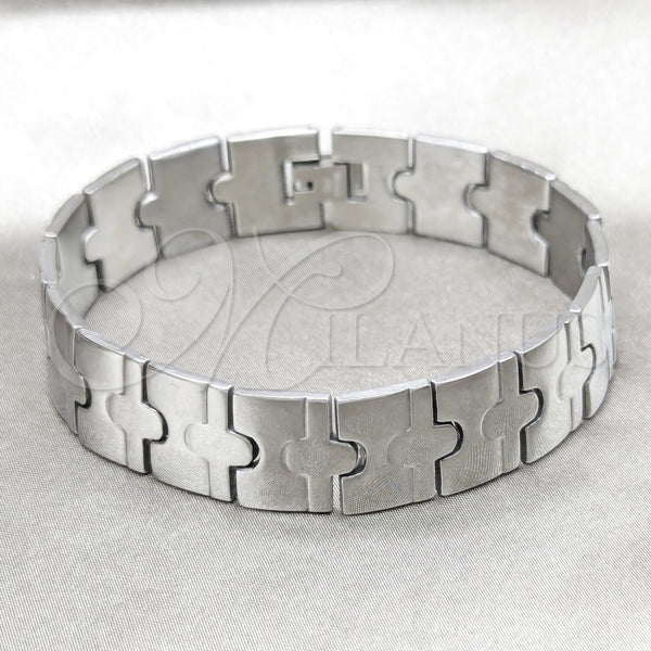 Pulsera Solida 03.63.22928.08 Acero Inoxidable, Pulido, Tono Plateado (16 MM Thickness, 8 Inches Length)