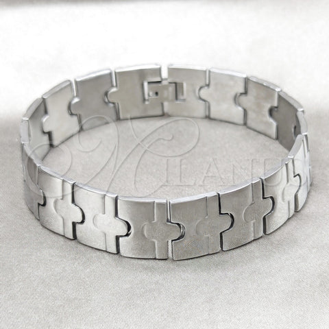 Pulsera Solida 03.63.22928.08 Acero Inoxidable, Pulido, Tono Plateado (16 MM Thickness, 8 Inches Length)