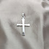 Dije Religioso 05.63.1205 Acero Inoxidable, Diseño de Cruz, Pulido, Tono Plateado