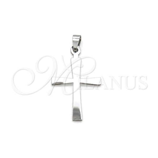 Dije Religioso 05.63.1205 Acero Inoxidable, Diseño de Cruz, Pulido, Tono Plateado